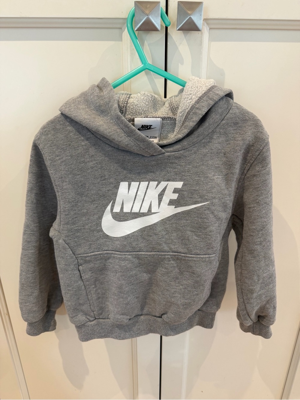 Nike 3t Kids' Gray Logo Hoodie